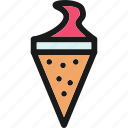 cone, cream, ice, icecream