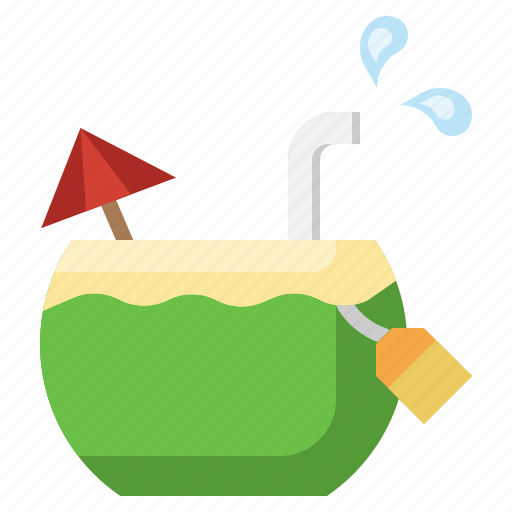 Coconut, drink, summer, sale, discount, price, tag icon - Download on Iconfinder