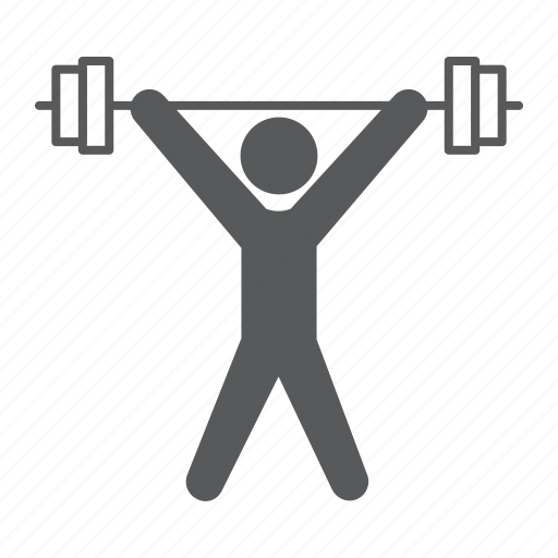 Weightlifting, weightlifter, sport, bodybuilder, strong, barbell, athletic icon - Download on Iconfinder