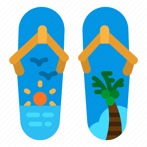 Flip, flops, footwear, sandals, summertime icon - Download on Iconfinder