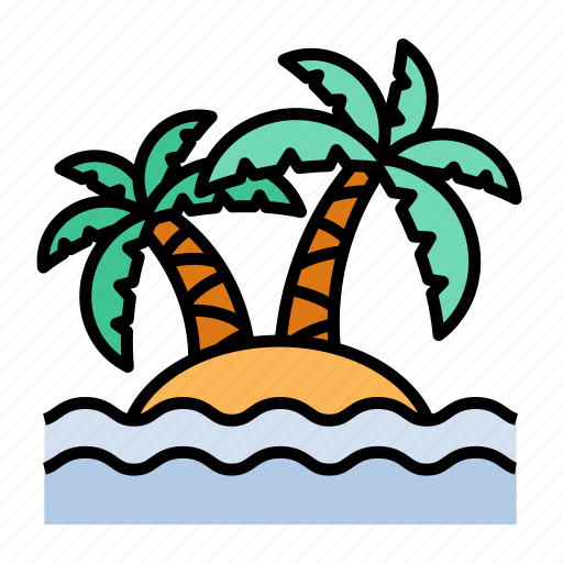 Hawaii, island, paradise, vacation, palm, summer, holiday icon - Download on Iconfinder