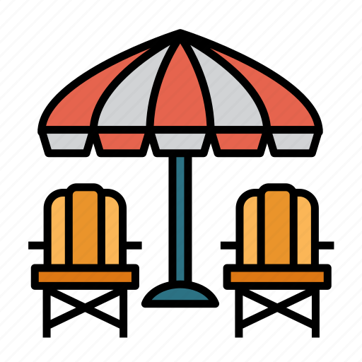 Summer, beach, chair, travel, umbrella, vacation, relax icon - Download on Iconfinder