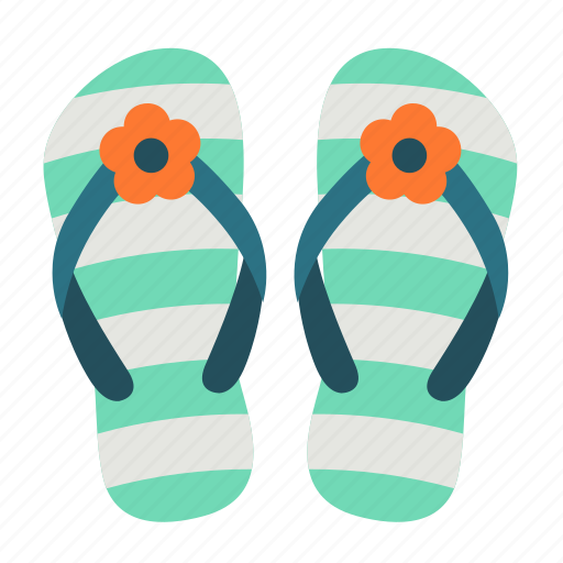 Flats, flip flops, sandals, beach, slipper, summer, footwear icon - Download on Iconfinder