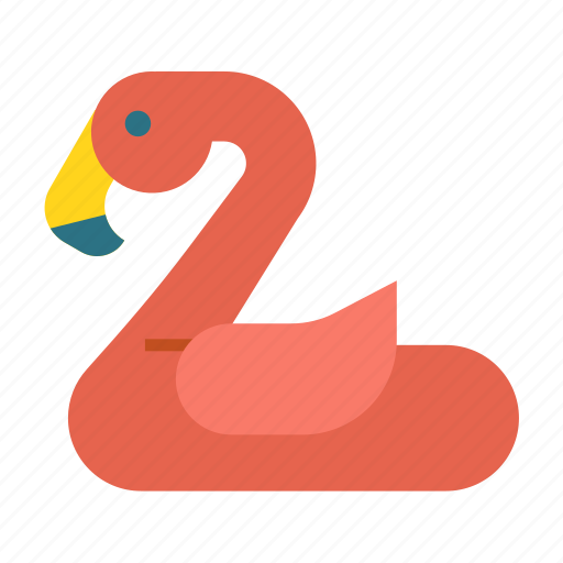 Beach, flamingo, float, summer, swim, ring, sea icon - Download on Iconfinder