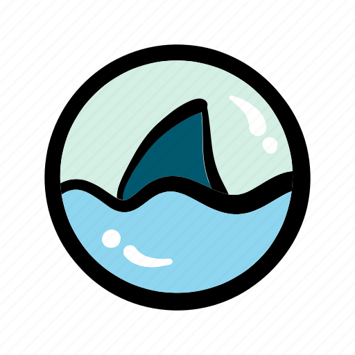 Danger, fin, ocean, sea, shark icon - Download on Iconfinder