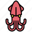 animal, octopus, squid, summer 