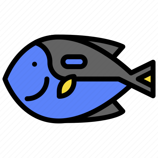 Animal, blue tang fish, fish, paracanthurus, summer icon - Download on Iconfinder