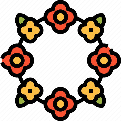 Flower, necklace, flowers, garland, accessory icon - Download on Iconfinder