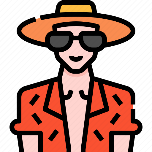 Man, hawaiian, shirt, garment, fashion, summer, sunglasses icon - Download on Iconfinder