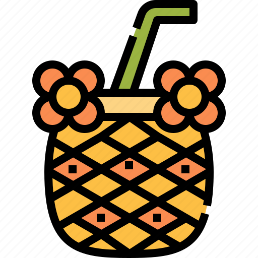 Pineapple, juice, cocktail, drink, fruit, tropical, beverage icon - Download on Iconfinder