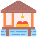 bungalow, cottage, hut, wooden, house, wood, cabin