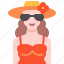woman, hawaiian, shirt, garment, fashion, summer, sunglasses 