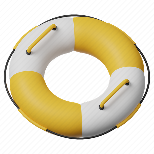 Lifebuoy, life ring, safety, buoy, swimming, beach, summer 3D illustration - Download on Iconfinder