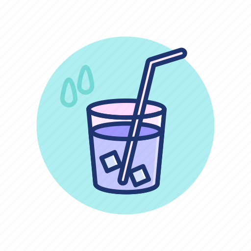 Drink, fresh, hot, ice, straw, summer, vibes icon - Download on Iconfinder