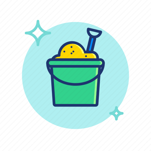 Beach, bucket, cube, sand, summer, toy, vibes icon - Download on Iconfinder