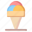 cone, cream, ice, summer, waffle 