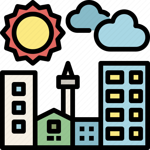 City, morning, sky, space, sun, time, weather icon - Download on Iconfinder