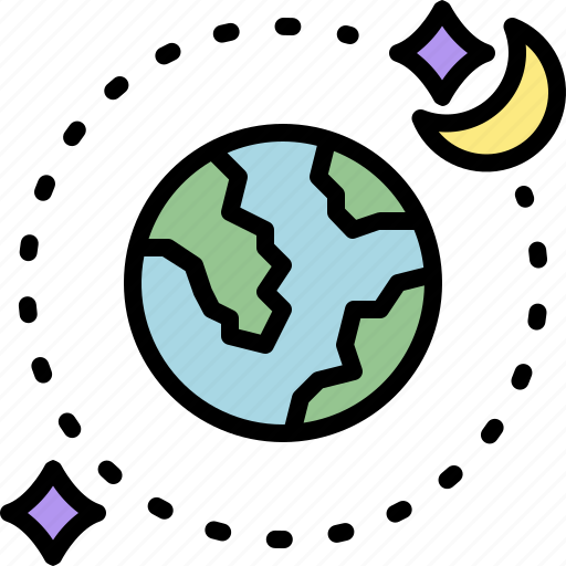 Earth, moon, night, sky, space, time, weather icon - Download on Iconfinder
