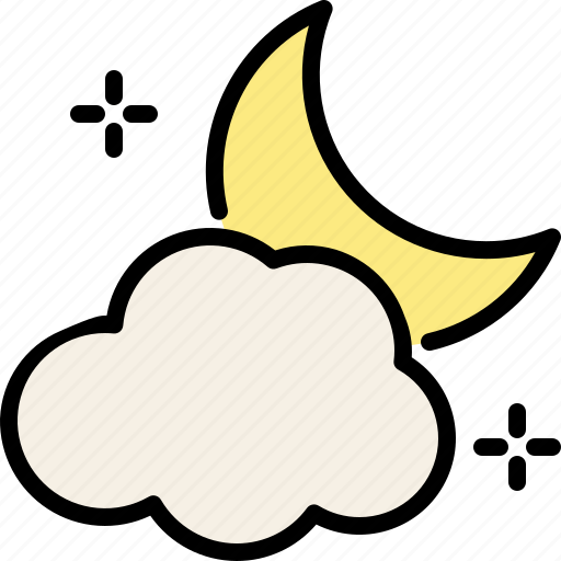 Cloud, moon, night, sky, space, time, weather icon - Download on Iconfinder