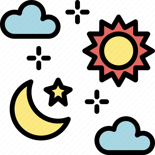 Day, moon, night, sky, space, sun, time icon - Download on Iconfinder