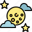 full moon, moon, night, sky, space, time, weather 