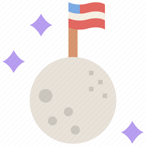 Flag, moon, planet, sky, space, time, weather icon - Download on Iconfinder