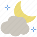 cloud, moon, night, sky, space, time, weather