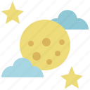 full moon, moon, night, sky, space, time, weather