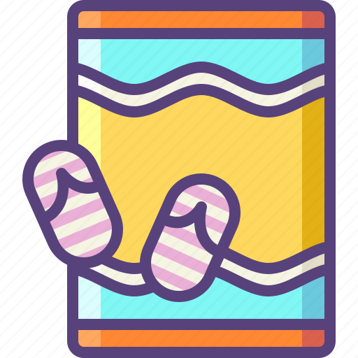 Beach, towel, flip-flops, slippers, summer, vacation, holiday icon - Download on Iconfinder