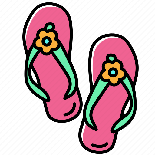 Beach, holiday, slippers, summer, vacation icon - Download on Iconfinder