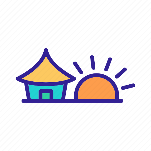 City, house, ocean, road, sea, sunrise, sunset icon - Download on Iconfinder