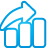 Chart, bar, up, basic, blue icon - Free download