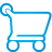 shopping, cart, basic, blue