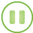 Button, pause, basic, green icon - Free download