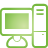 computer, basic, green