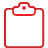 clipboard, basic, red