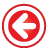 Navigation, left, frame, basic, red icon - Free download