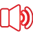 Speaker, basic, red icon - Free download on Iconfinder
