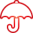umbrella, basic, red