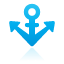 Anchor, blue icon - Free download on Iconfinder