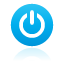 button, power, blue