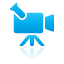 Camcorder, blue icon - Free download on Iconfinder