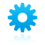 Blue, gear icon - Free download on Iconfinder