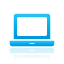 laptop, blue