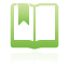 book, open, bookmark, green