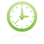 clock, green