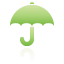 green, umbrella