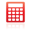 calculator, red