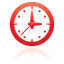 clock, red