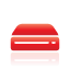 Hard, drive, red icon - Free download on Iconfinder